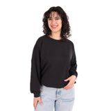 BUSEM Kadın Antrasit Sweatshirt, Bisiklet Yaka, Uzun Kol, Oversize, XS-S