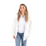 BUSEM Kadın Ekru Fermuarlı Sweatshirt, L Beden
