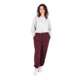 BUSEM Kadın Eşofman Altı, Yüksek Bel, Slim Fit, Bordo, 36 Beden