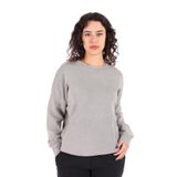 BUSEM Kadın Gri Sweatshirt, Bisiklet Yaka, Uzun Kol, S-M