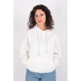 BUSEM Kadın Kapüşonlu Sweatshirt, Ekru, S Beden