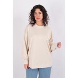 BUSEM Kadın Sweatshirt, Taş Renk, L-XL Beden