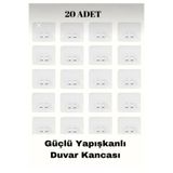 BUSEMSİ HOME Güçlü Kendinden Yapışkanlı Kancalar Köşe Rafı Banyo Rafı Duş Rafı Kancası, Su Geçirmez Askı 20 ADET