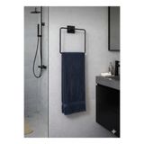 BUSEMSİ HOME Kare Yapışkanlı Siyah Kare Havluluk Banyo Havlu Kare Pratik Askılık