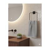 BUSEMSİ HOME Kare Yapışkanlı Siyah Kare Havluluk