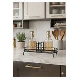BUSEMSİ HOME Siyah Metal Sıvı Sabunluk Standı 250 ve 500 ml Uyumlu Stand