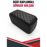 Bushora Bmw 728İ Ile Uyumlu Sünger Kolçak Siyah Deri Siyah Dikişli