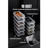 Businesshoess 10 Adet Şeffaf Erkek Ayakkabı Saklama Kutusu Düzenleyici