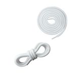 Busky Beyaz Renk Yuvarlak Bağcık, Yuvarlak Ayakkabı Bağcığı, (1 Çift) - 120 cm