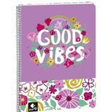 Busquets Good Vibes Kareli A4 80 Yaprak Spiralli Defter