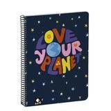 Busquets Love Planet Kareli A5 80 Yaprak Spiralli Defter