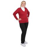 Büşra Triko Düğmeli V Yaka Hırka, L, 8039920217258, KIRMIZI, Kadın
