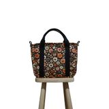 BUSRAKAZANCDESİGN 3D Çiçek Desenli El Yapımı Tote Bag El Ve Omuz Çantası, Yıkanabilir Kumaş Çanta
