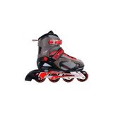 Busso Classic Inline Alüminyum Paten Gri - Kırmızı Abec-7 Rulmanlar ile Konforlu Kullanım PT003 - 31 - 34