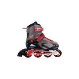 Busso Classic Inline Alüminyum Paten PT003 Gri - Kırmızı Abec-7 Rulmanlar ile Dayanıklı ve Ergonomik Tasarım - 39 - 42