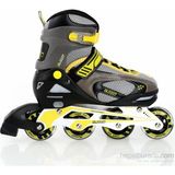 Busso Classic Inline Paten PT003 39-42 Alüminyum Gövde ve ABEC-7 Tekerlek Özellikleri ile Siyah Gri Sarı - 39 - 42 - Siyah - Gri - Sarı
