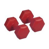 Busso Köşeli Plastik Dambıl Set 2 kg x 2 Adet Siyah Renkli Özel Vinil Malzemeden Üretilmiştir