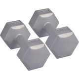 Busso Köşeli Plastik Dambıl Set 2X4KG Siyah Renkli El Anatomisine Uygun Ağırlık - 4 kg x 2 Adet