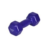 BUSSO Vinyl Vinly Tek Köşeli Dambıl 1x2.5 Kg 2,5 Kg Lacivert