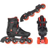 Busso YX-153 Combo Paten 2in1 Siyah Tekerlek PVC Özellikli Dayanıklı ve Ayarlanabilir Cinsiyet - 31 - 34