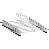 Busstier 10'lu Paket Metal Etek Pantolon Askısı, Kaydırılabilir Kaydırmaz Klipsli Mandallı Askı, Parlak Krom Kaplama İnce Tasarım, Dolap İçi Düzenleyici, Yer Tasarruflu Gardırop Organizer (40 Cm)