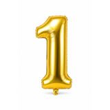 Busstier 34 İnç Rakam Folyo Balon, Gold, Doğum Günü, Yıl Dönümü ve Özel Gün Parti Süsü, 1 Adet, 1