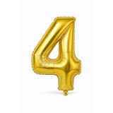 Busstier 34 İnç Rakam Folyo Balon, Gold, Doğum Günü, Yıl Dönümü ve Özel Gün Parti Süsü, 1 Adet, 4