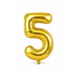 Busstier 34 İnç Rakam Folyo Balon, Gold, Doğum Günü, Yıl Dönümü ve Özel Gün Parti Süsü, 1 Adet, 5