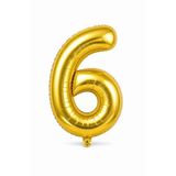 Busstier 34 İnç Rakam Folyo Balon, Gold, Doğum Günü, Yıl Dönümü ve Özel Gün Parti Süsü, 1 Adet, 6