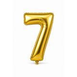 Busstier 34 İnç Rakam Folyo Balon, Gold, Doğum Günü, Yıl Dönümü ve Özel Gün Parti Süsü, 1 Adet, 7
