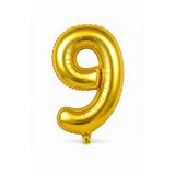 Busstier 34 İnç Rakam Folyo Balon, Gold, Doğum Günü, Yıl Dönümü ve Özel Gün Parti Süsü, 1 Adet, 9