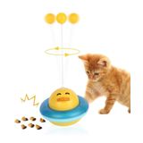 Busstier 360 Derece Dönen Ördek Şekilli İnteraktif Kedi Oyuncağı Atıştırmalık Dispenseri Kedi Eğitici Oyuncak