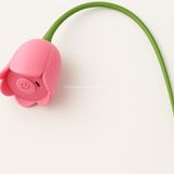 Busstier Akıllı İnteraktif Kedi Oyuncağı, Lale Şeklinde USB Şarjlı Otomatik Hareket Eden Silikon Saplı Eğlenceli Oyun Cihazı, Kediler İçin Evde Egzersiz ve Eğitim Amaçlı