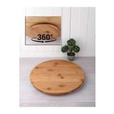 Busstier Bambu 360° Dönen Lüx Servis ve Sunum Tabağı - 30 cm Pizza ve Meze Tabağı