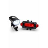 Busstier Bisiklet Işık Seti USB Şarjlı Ön Arka Bisiklet Farı 2’li LED Bisiklet Lambası Su Geçirmez 300 Lümen Stop Lambası Seti