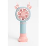 Busstier Geyik Boynuzlu Mini El Fanı, 20 cm Taşınabilir Şarjlı Masaüstü Fan, Tek Kademeli Hız, Kompakt Fan Tasarımı, 7 cm Çaplı Vantilatör, USB Şarjlı, Çocuklar İçin Uygun