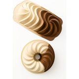 Busstier Ikili Silikon Kek Kalıbı Spiral Yuvarlak Model Yapışmaz Isıya Dayanıklı Yumuşak Silikon Pasta Kek Ka - Standart