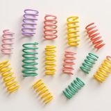 Busstier Karışık Boyutlu Spiral Yay Kedi Oyuncakları 10 Parça Renkli İnce Kalın Uzun Kısa Yaylar Yavru ve Yetişkin Kediler İçin Eğlenceli İnteraktif Oyuncak Seti