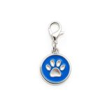 Busstier Kedi Köpek İsimlik Metal Pet Kimlik Rozeti İsim Telefon Yazılabilir Dayanıklı Suya Dayanıklı Tasmaya Uygun Evcil Hayvan Künyesi (Mavi Pati)