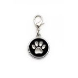 Busstier Kedi Köpek İsimlik Metal Pet Kimlik Rozeti İsim Telefon Yazılabilir Dayanıklı Suya Dayanıklı Tasmaya Uygun Evcil Hayvan Künyesi (Siyah Pati)