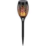 Busstier Led Alev Efektli Solar Lamba Dekoratif Bahçe Aydınlatma Meşale Güneş Enerjili Dış Mekan Teras Çim Yol Aydınlatması Sarı Işık Bahçe Dekor Lambası