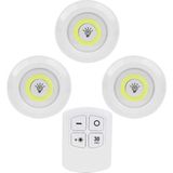 Busstier Led Işık Kablosuz Uzaktan Kumandalı Dolap Içi Led Ampul Seti 3lü Set Gece Lambası Spot Lamba
