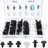 Busstier Oto Fastener Klips Seti 100 Adet 6 Boyut Tampon Kapı Döşeme Pervaz Tutucu Plastik Klips Çeşitleri Araç İç Dış Aksam Uyumlu