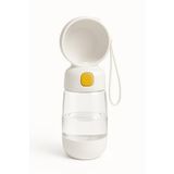 Busstier Portatif Kedi Köpek Mama Ve Su Kabı Seyahat Tipi 400 ml Su 180 ml Mama Hazneli BPA İçermeyen Evcil Hayvan Beslenme Kabı (Beyaz)