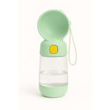 Busstier Portatif Kedi Köpek Mama Ve Su Kabı Seyahat Tipi 400 ml Su 180 ml Mama Hazneli BPA İçermeyen Evcil Hayvan Beslenme Kabı (Yeşil)