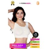 #Büstiyer Dikişsiz Seamless Kadın Esnek Yumuşak Kumaş Kalın Askılı Pedsiz Spor Büstiyer - 5 Adet