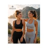 Büstiyer Fitilli Bralet Esnek Spor Sütyen - Günlük Spor Crop 2'li Paket Siyah - Gri Siyah - Gri 85