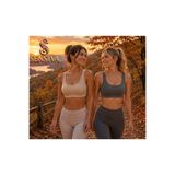 Büstiyer Fitilli Bralet Esnek Spor Sütyen - Günlük Spor Crop 2'li Paket Ten - Gri Ten - Gri 75