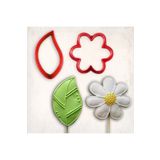 Butedo Yaprak Çiçek Kurabiye Kalıp Set 2’li 8 cm
