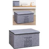 Buti Keçe Kapaklı Maxi Hurç Kutu, Çok Amaçlı Düzenleyici Organizer Sandık 47X37X24 cm - 105840 - Gri - 1 Adet